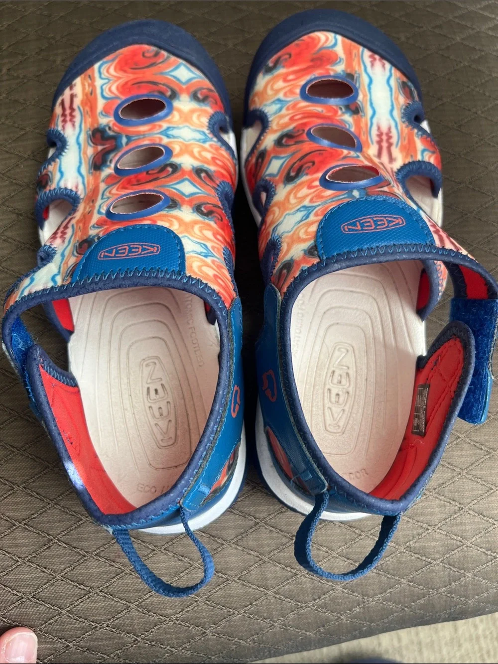 Keen Kids Blue & Orange Patterned Water Shoes